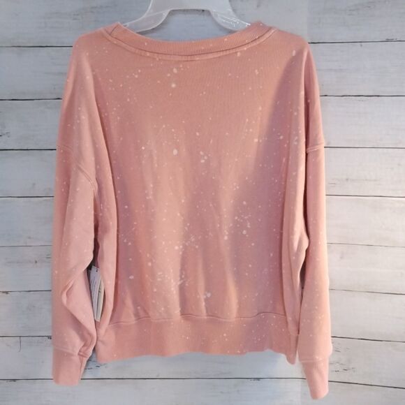 Womens Juniors Splatter Sweatshirt Top - Picture 5 of 6